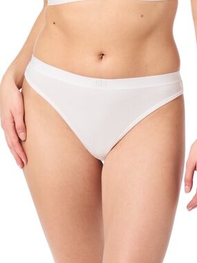 Gap GapBody Women's Logo Comfort Thong Underwear | Optic White | L | NWT